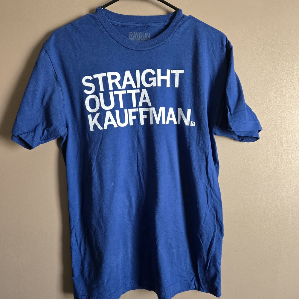Raygun Blue "Straight Outta Kauffman" Short Sleeve Graphic Tee
